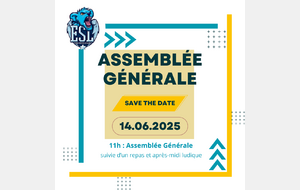 Save the date Assemblée Générale Samedi 14 Juin 2025