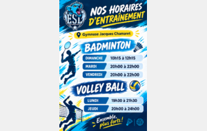 JOURS D'ENTRAINEMENTS