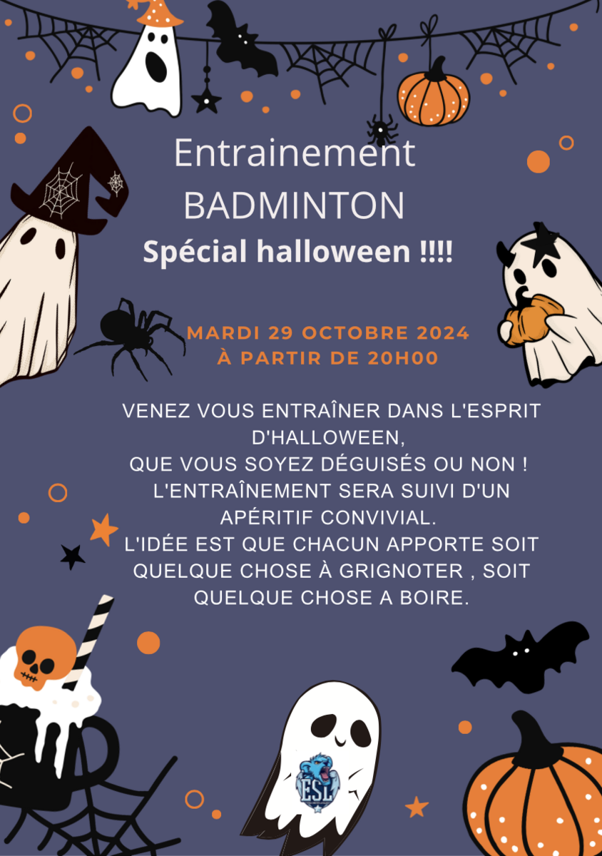 ENTRAINEMENT HALLOWENN (Section Badminton 🏸 )