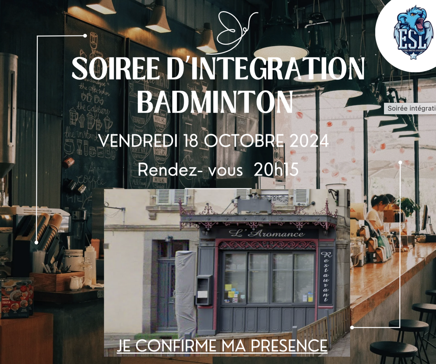 REPAS D'INTÉGRATION BADMINTON