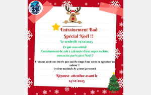 ENTRAINEMENT NOEL SECTION BADMINTON