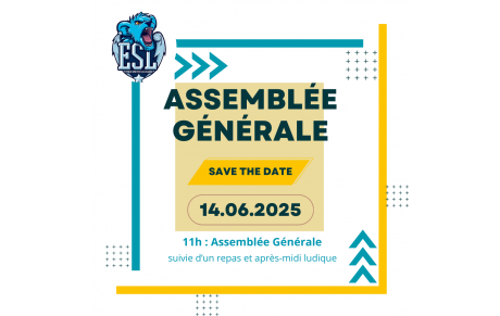 Save the date Assemblée Générale Samedi 14 Juin 2025